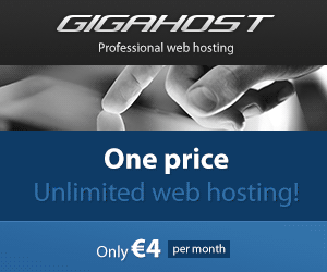 Unlimited web hosting at Gigahost